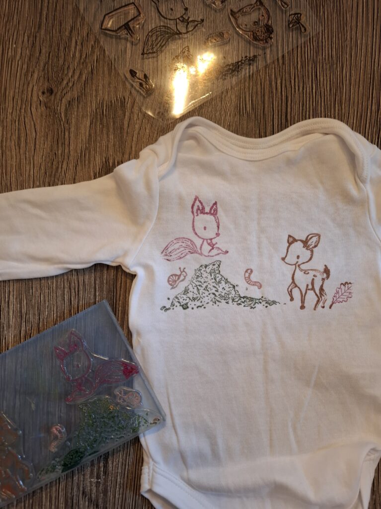 Fertig gestempelt mit den Stempel "Tiere des Waldes"