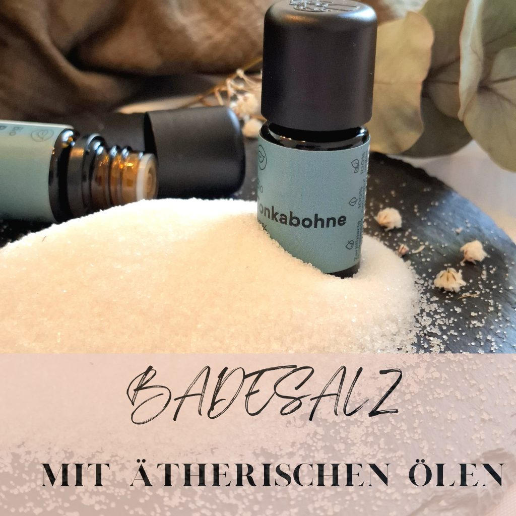 Einfaches Badesalz selbst herstellen, ein einfaches Rezept das auch mit Kindern möglich ist.