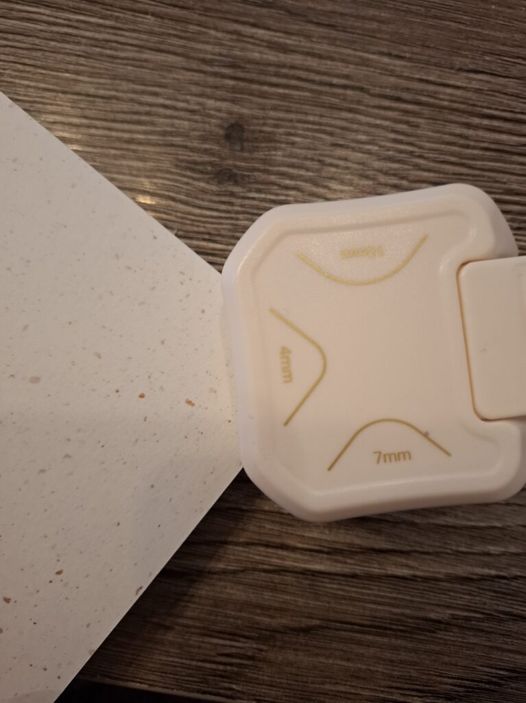 Ecken abrunden für Karten, Meilensteine Baby